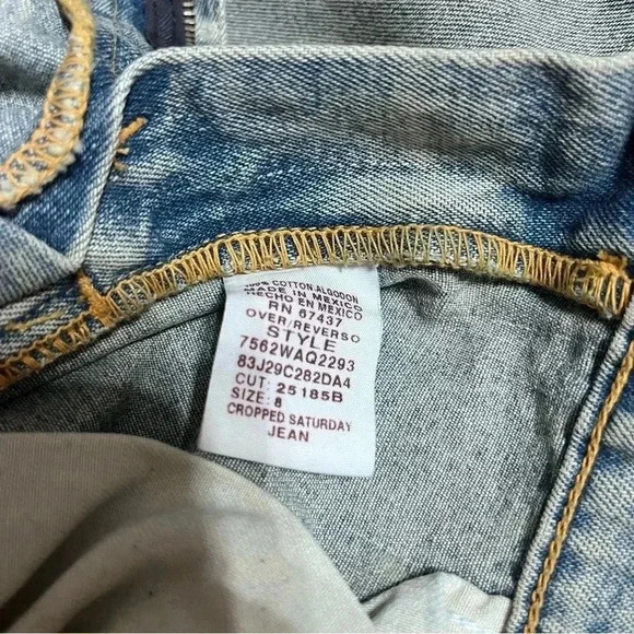 Ralph Lauren Polo Cropped Saturday Light Wash Jeans Size 8 Vintage NWT - Picture 10 of 12